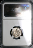 1954 NGC MS 65 Australia Silver 6 Pence Elizabeth II Gem Coin (23031901C)