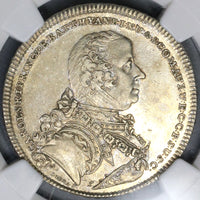 1765 NGC AU 50 Batthyani 1/2 Thaler Austria State Hungary Silver Coin POP 1/0 (19032002C)