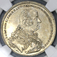 1765 NGC AU 50 Batthyani 1/2 Thaler Austria State Hungary Silver Coin POP 1/0 (19032002C)