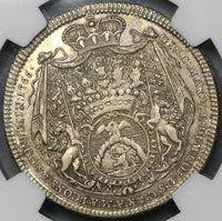 1765 NGC AU 50 Batthyani 1/2 Thaler Austria State Hungary Silver Coin POP 1/0 (19032002C)