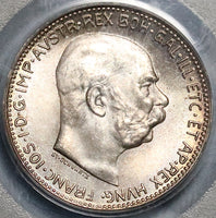 1915 PCGS MS 66 Austria 1 Corona Silver Franz Joseph Coin (21112701C)