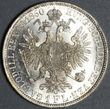 1860-A Austria 1 Florin BU Franz Joseph Vienna Mint Silver Coin (23121210R)
