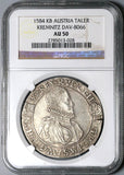 1584-KB NGC AU 50 Austria Silver Thaler Kremnitz Hungary Coin DAV-8066 (22012104C)
