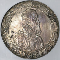 1600-KB NGC AU Det Austria Silver Thaler Rudolf II Kremnitz Hungary Coin DAV-8066 (21091202C)