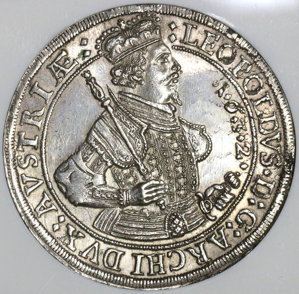 1632 NGC MS 62 Austria Taler Hall Mint Silver Thaler Coin (18120603C)