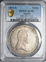 1815-A PCGS AU 58 Austria 1 Thaler Franz I Silver Crown Vienna Coin (22081201C)