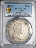 1815-A PCGS AU 58 Austria 1 Thaler Franz I Silver Crown Vienna Coin (22081201C)