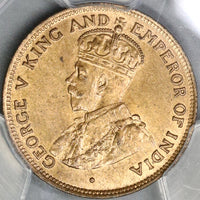 1918 PCGS MS 64 RB British Honduras 1 Cent George V Britain Coin (19010601D)