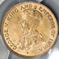 1918 PCGS MS 64 RB British Honduras 1 Cent George V Britain Coin (19010601D)