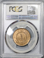 1918 PCGS MS 64 RB British Honduras 1 Cent George V Britain Coin (19010601D)
