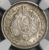 1900 NGC MS 66 Bolivia 10 Centavos Silver 30K Minted Coin POP 2/0 (21053002C)