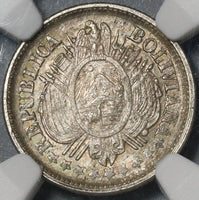1900 NGC MS 66 Bolivia 10 Centavos Silver 30K Minted Coin POP 2/0 (21053002C)