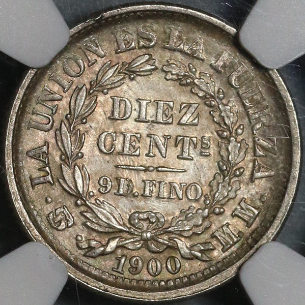 1900 NGC MS 66 Bolivia 10 Centavos Silver 30K Minted Coin POP 2/0 (21053002C)