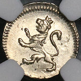 1799 NGC MS 64 Bolivia Charles IIII 1/4 Real Spain Colonial Lion Silver Coin (22021501C)