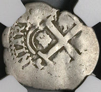 1666 NGC Bolivia Cob 1 Real Potosi Philip IV Spain Colonial Silver Coin (22072501C)