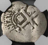 1666 NGC Bolivia Cob 1 Real Potosi Philip IV Spain Colonial Silver Coin (22072501C)