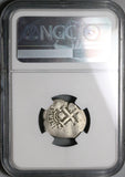 1666 NGC Bolivia Cob 1 Real Potosi Philip IV Spain Colonial Silver Coin (22072501C)