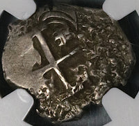 1744 NGC VF 30 Bolivia Cob 1 Real Potosi Spain Colonial Silver Coin POP 1/0 (21122502C)