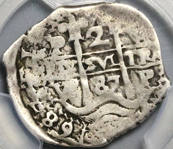 1687 PCGS VF 30 Bolivia Cob 2 Reales Potosi Colonial Rare Full Date Coin POP 1/0 (23033001C)