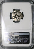 1743 NGC VG 8 Bolivia Cob 2 Reales Potosi Spain Colonial Silver Coin (21120301D)