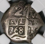 1768 NGC VF 35 Bolivia Cob 2 Reales Potosi Charles III Colonial Coin POP 1/0 (22082703C)