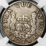 1770 NGC VF 35 Bolivia 2 Reales Rare No Dot PTS Spain Coin POP 1/0 (21021503C)