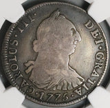 1775 NGC F 12 Bolivia 4 Reales Potosi Charles III Spain Colony Silver Pirate Coin (230221001C)