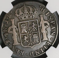 1775 NGC F 12 Bolivia 4 Reales Potosi Charles III Spain Colony Silver Pirate Coin (230221001C)