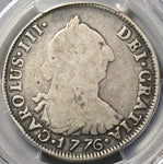 1776 PCGS F 12 Bolivia 4 Reales Potosi Charles III Potosi Silver Coin (22120201C)