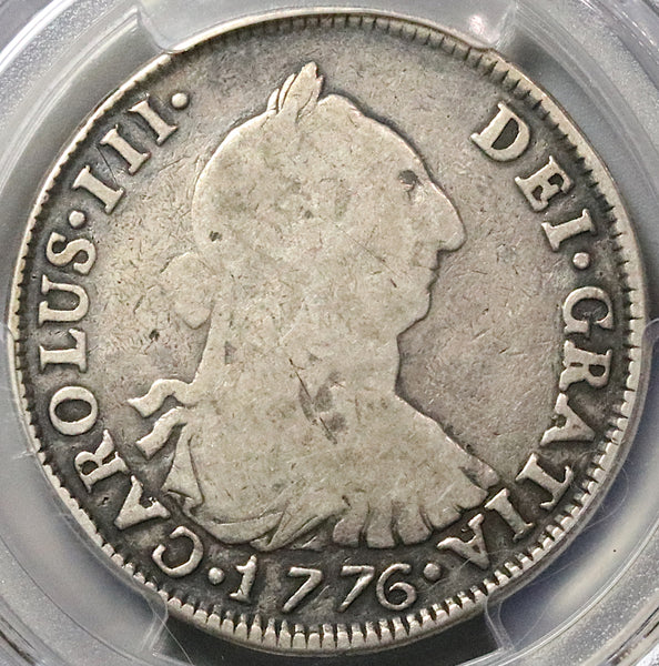 1776 PCGS F 12 Bolivia 4 Reales Potosi Charles III Potosi Silver Coin (22120201C)