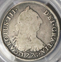 1776 PCGS F 12 Bolivia 4 Reales Potosi Charles III Potosi Silver Coin (22120201C)