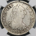 1776 NGC VF Bolivia 4 Reales Potosi Charles III Potosi Mint Silver Coin (22120202C)