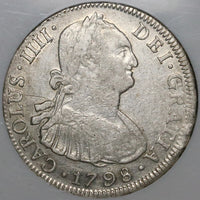 1798 NGC XF 45 Bolivia 4 Reales Potosi Charles IV Spain Colonial Pedigree Silver Coin POP 4/0 (22090402C)