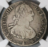 1808 NGC F 15 Bolivia 4 Reales Potosi Charles IV Potosi Spain Colonial Silver Coin (22102304C)