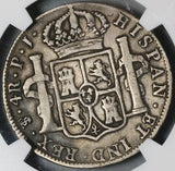 1808 NGC F 15 Bolivia 4 Reales Potosi Charles IV Potosi Spain Colonial Silver Coin (22102304C)