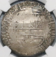 1605 NGC XF 40 Bolivia 8 Reales Cob Spain Philip III Colonial Dollar Silver Coin (22022302C)