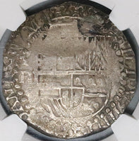 1605 NGC XF 40 Bolivia 8 Reales Cob Spain Philip III Colonial Dollar Silver Coin (22022302C)