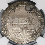1605 NGC XF 40 Bolivia 8 Reales Cob Spain Philip III Colonial Dollar Silver Coin (22022302C)