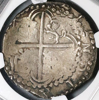 1605 NGC XF 40 Bolivia 8 Reales Cob Spain Philip III Colonial Dollar Silver Coin (22022302C)