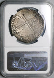 1605 NGC XF 40 Bolivia 8 Reales Cob Spain Philip III Colonial Dollar Silver Coin (22022302C)