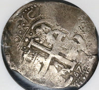 1673 NGC VF 30 Bolivia Cob 8 Reales Spain Pirate Silver 3 Dates Coin (20071102C)