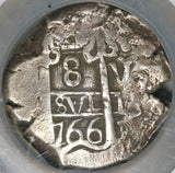 1766 NGC XF 45 Bolivia 8 Reales Cob Spain Colonial Dollar Silver Coin (21102401C)