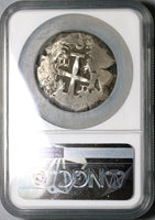 1766 NGC XF 45 Bolivia 8 Reales Cob Spain Colonial Dollar Silver Coin (21102401C)