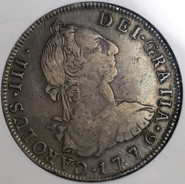 1776 NGC VF 30  Bolivia 8 Reales Charles III Spain Colonial Silver Coin (22030603C)