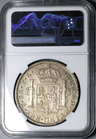 1778 NGC AU 58 Bolivia Charles III 8 Reales Spain Colonial Silver Coin (23041401C)