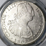 1808 PCGS AU 55 Bolivia Charles IIII 8 Reales Spain Colonial Coin (23022001C)