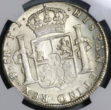 1808 NGC AU 58 Bolivia Charles IIII 8 Reales Spain Colonial Silver Coin (21122501C)