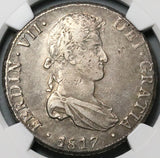 1817 NGC XF 45 Bolivia Ferdinand VII 8 Reales Spain Colonial Silver Dollar Coin (22030903C)