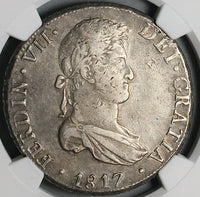1817 NGC XF 45 Bolivia Ferdinand VII 8 Reales Spain Colonial Silver Dollar Coin (22030903C)
