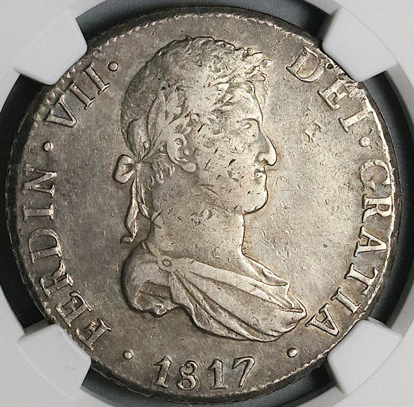 1817 NGC XF 45 Bolivia Ferdinand VII 8 Reales Spain Colonial